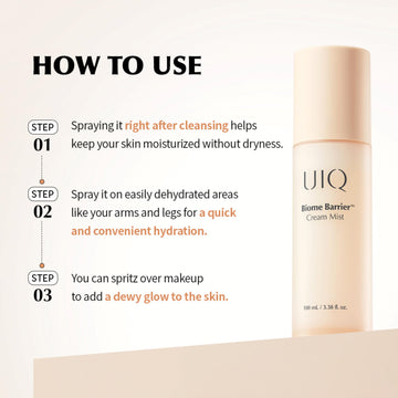UIQ Biome Barrier Cream Mist: premiada en Corea en 2023 y 2024.