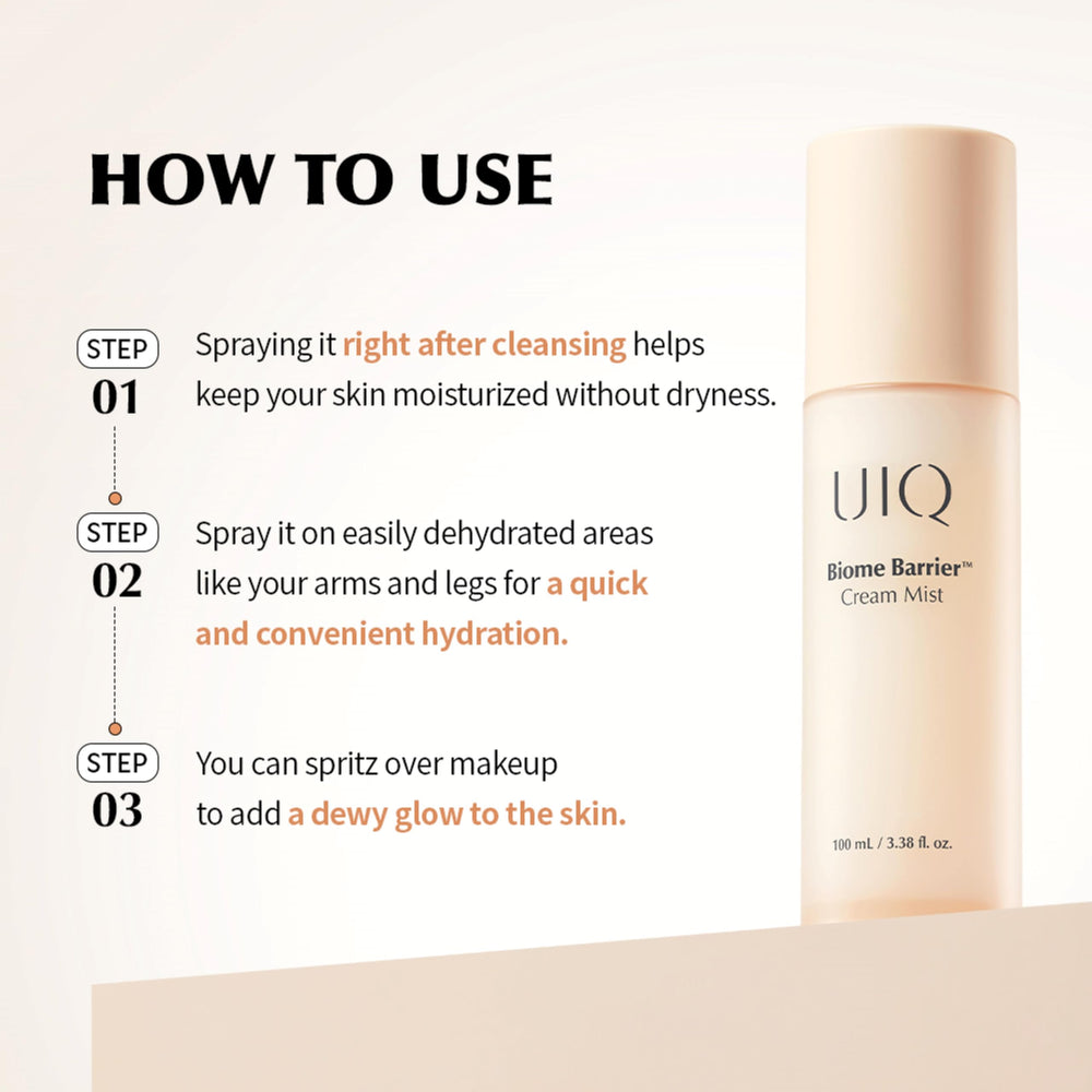 UIQ Biome Barrier Cream Mist: premiada en Corea en 2023 y 2024.