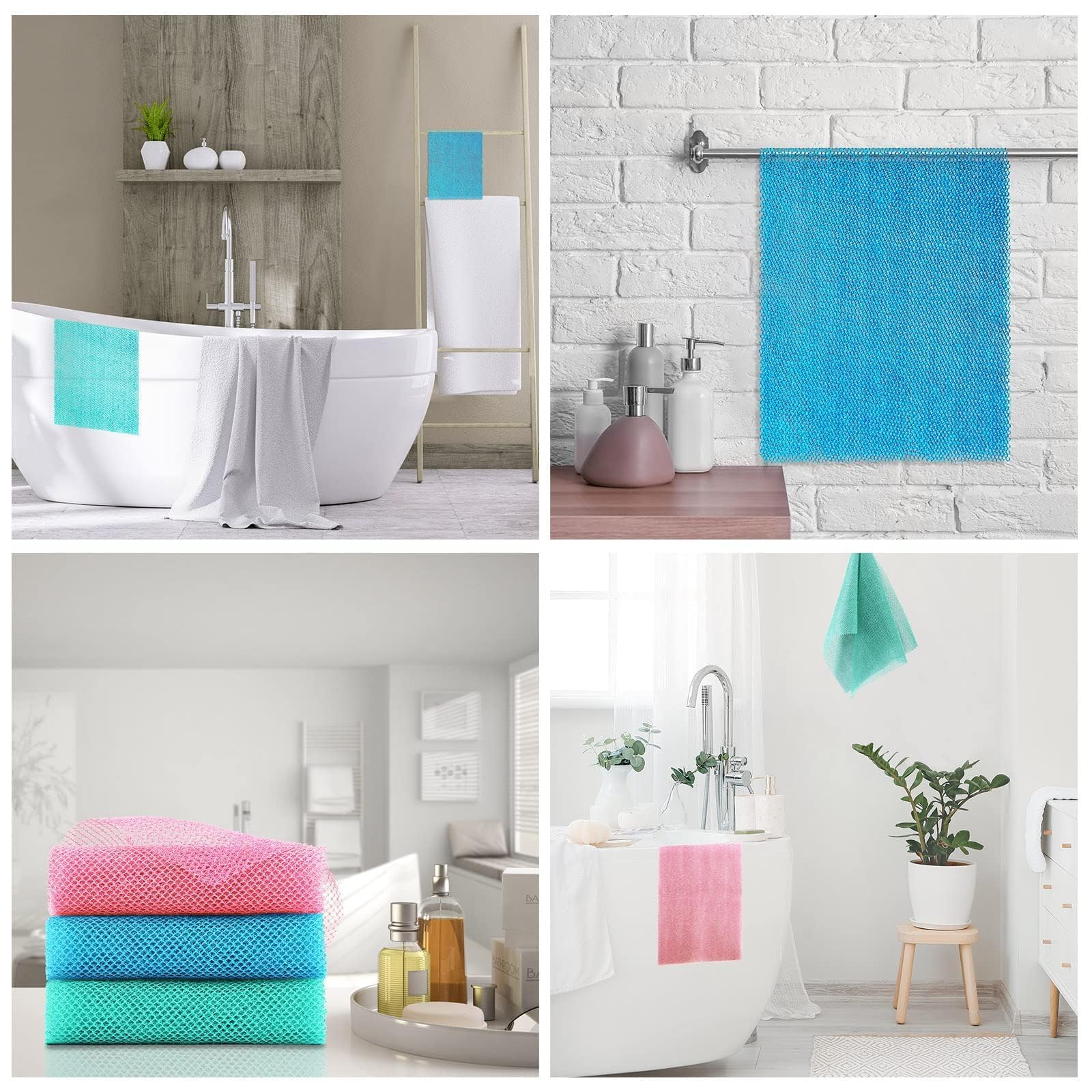 UJFQBH accesorio de ducha exfoliante para baño diario