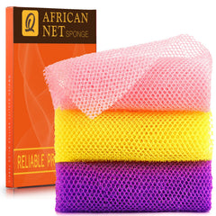 UJFQBH esponja de baño africana, paquete de 3 piezas para exfoliar suavemente la piel