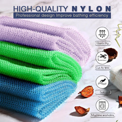 Esponja corporal larga UJFQBH para exfoliación suave y cobertura total