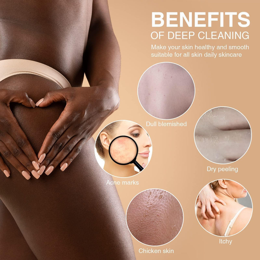 UJFQBH net exfoliante africano uso-ducha, ideal para la rutina diaria
