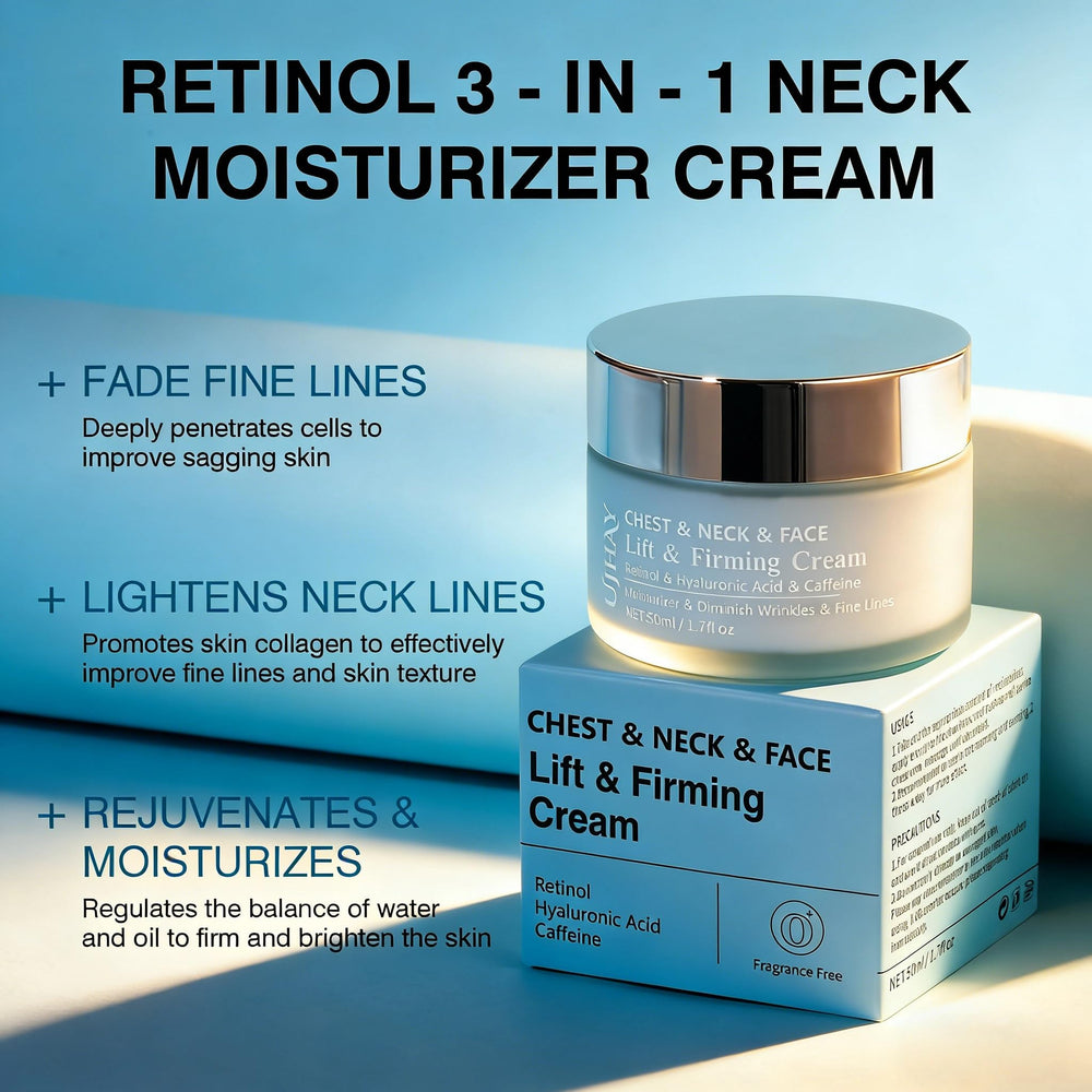 UJhay crema cuello 3 en 1, aplicación en cuello para aspecto más firme