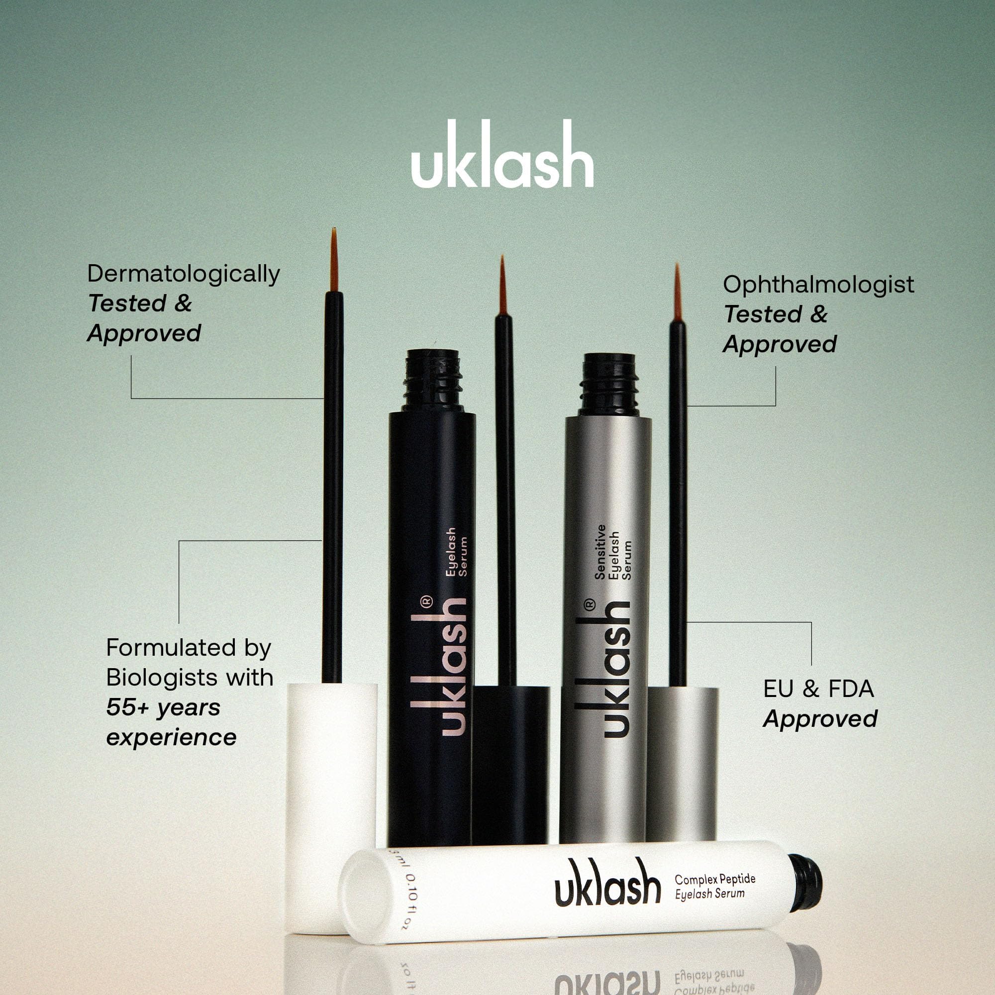 UKLASH Aplicación diaria: rutina simple para pestañas definidas.