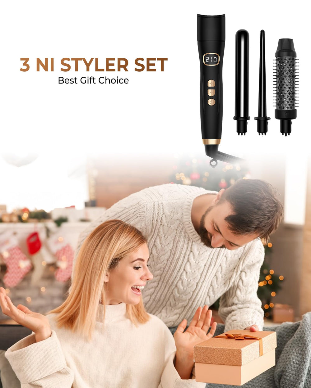 UKLISS ajuste de temperatura con 5 niveles para todos los tipos de cabello.