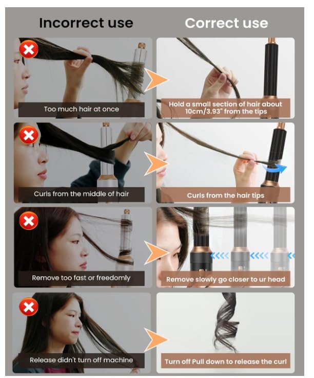 UKLISS controles-temperatura ajustables para adaptar el calor a cada cabello.