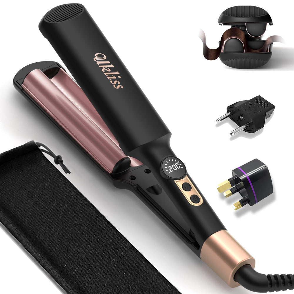 UKLISS crimpador mini 0,4 pulgadas compacto para viaje y peinados rápidos