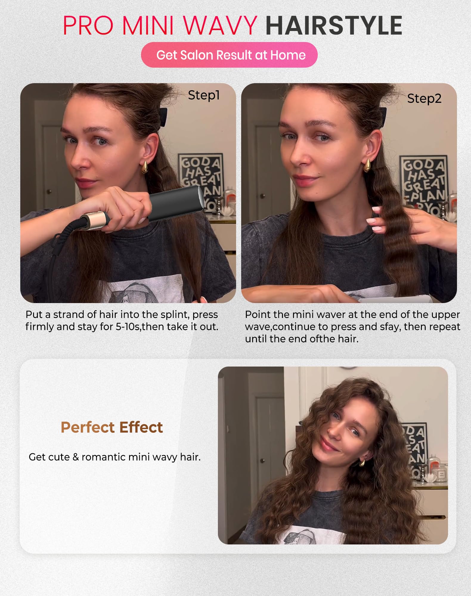 UKLISS Mini Waver Voltaje dual para viaje sin adaptadores