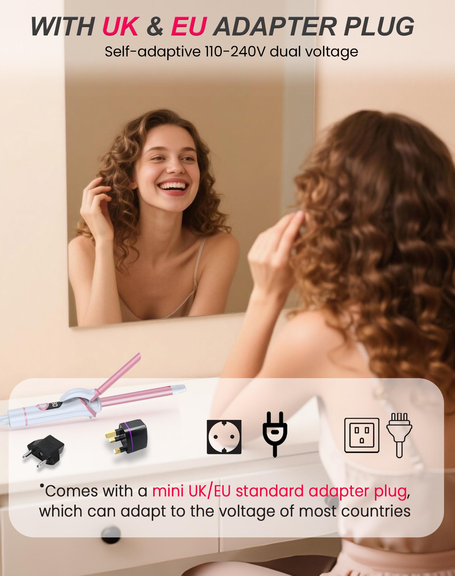 UKLISS diseño compacto perfecto para viaje y cabello corto.