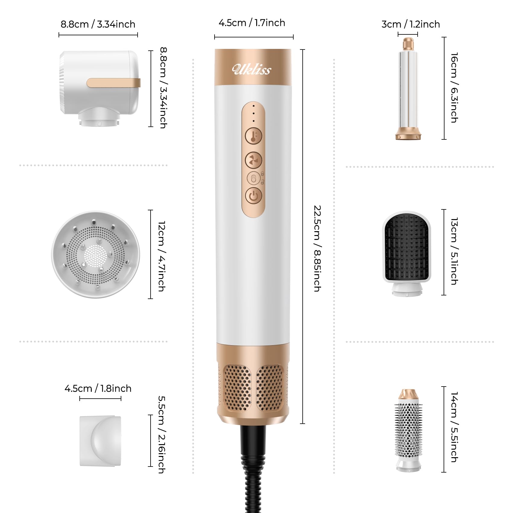 UKLISS tecnología de secado rápido para cabello suave y manejable.