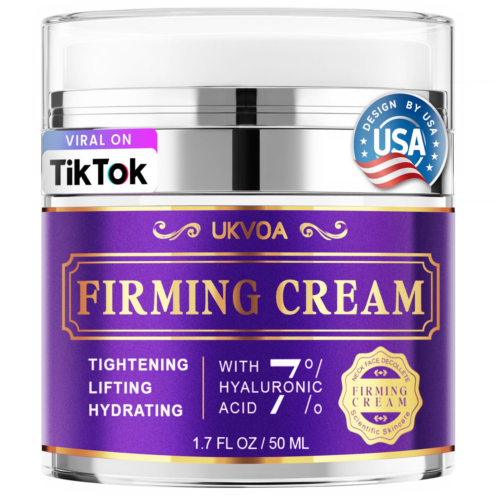 UKVOA crema reafirmante cuello y cara: mejora firmeza.