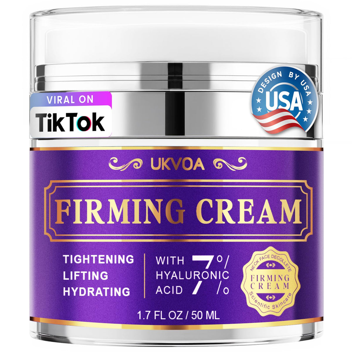 UKVOA crema reafirmante cuello y cara: mejora firmeza.