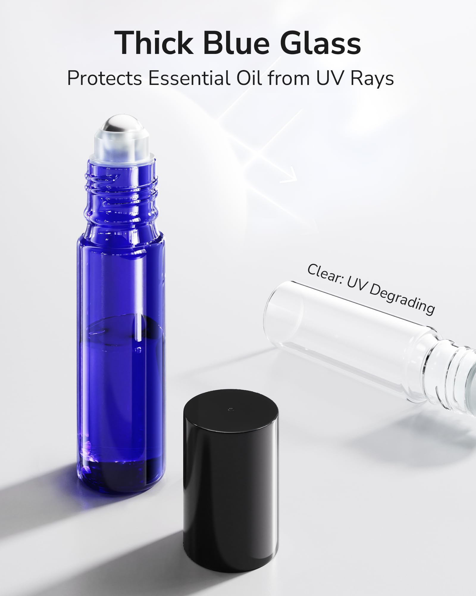 ULG rodillos acero inoxidable para aceites esenciales, diseño resistente a fugas