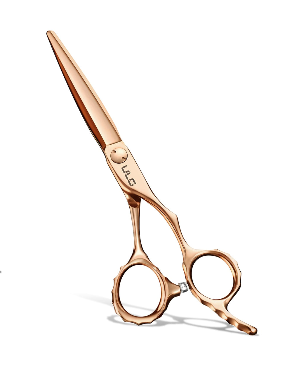 ULG tijeras profesionales de corte con acabado oro rosado 18k para precisión