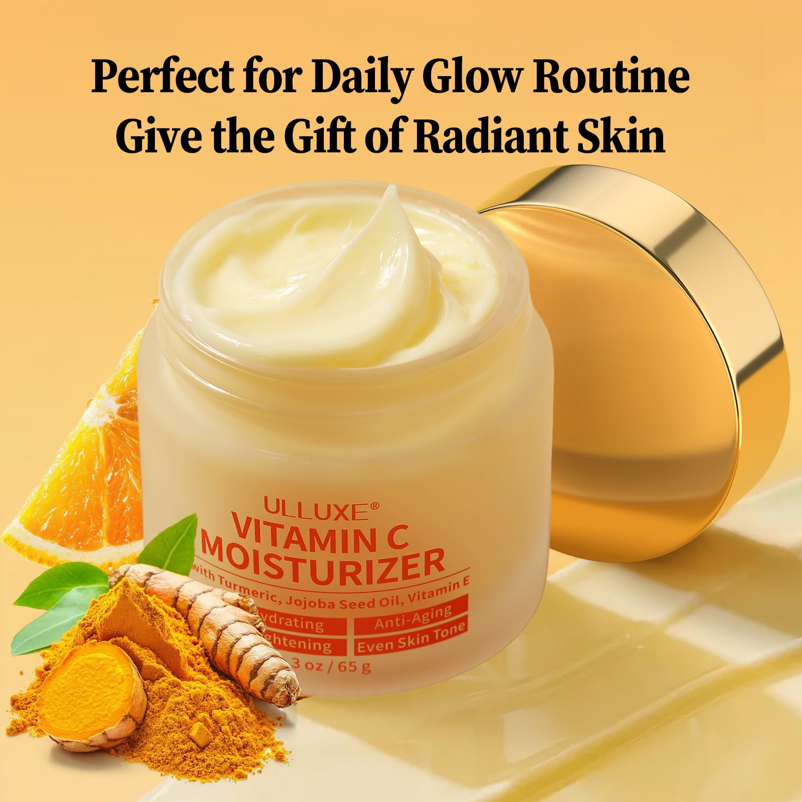 Ulluxe con curcuma ilumina tono irregular y aporta vitalidad.