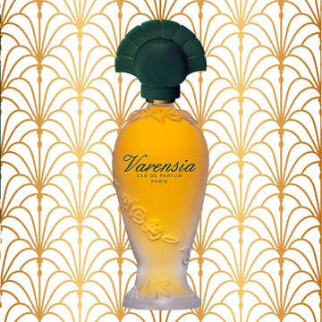 Varensia, frasco, notas florales y amaderadas para momentos especiales.
