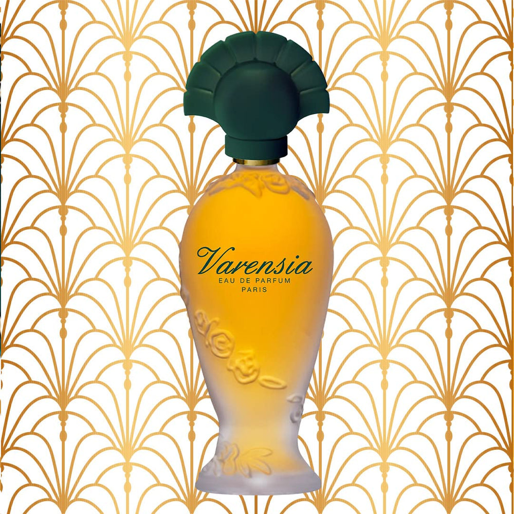 Varensia, frasco, notas florales y amaderadas para momentos especiales.