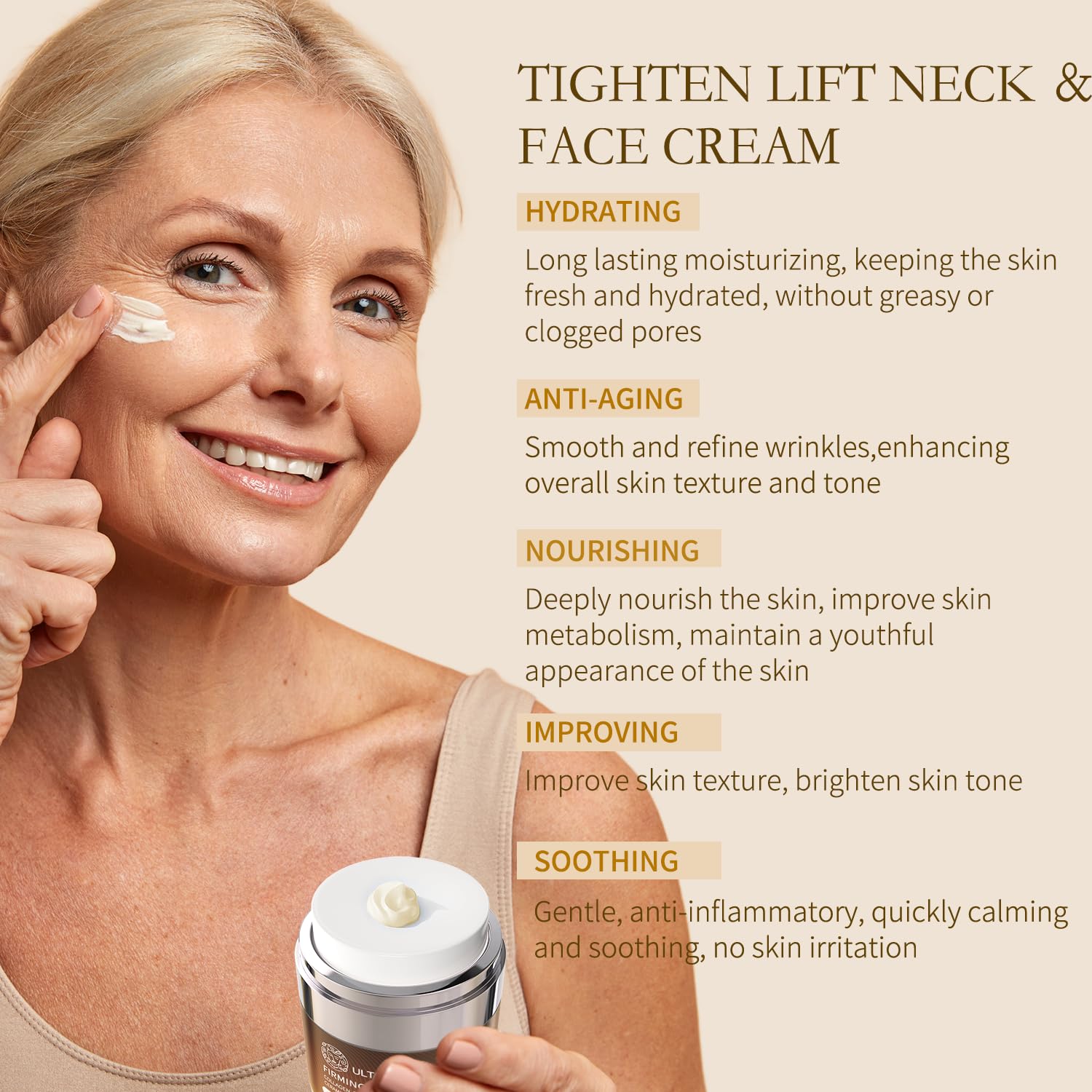 ULTIBELA retinol-collagen-cuello: mejora elasticidad y luminosidad del cuello.
