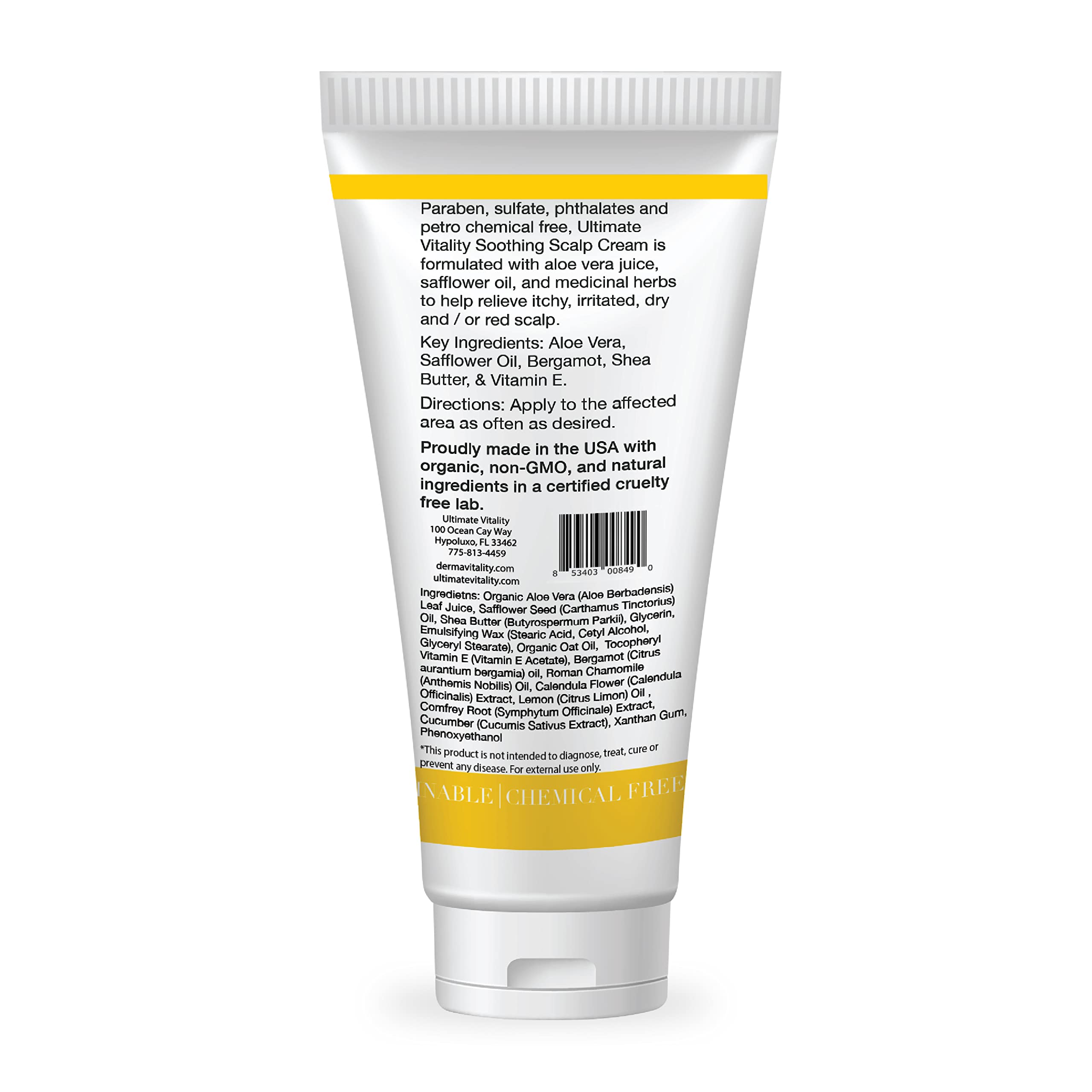 Envase de Dermavitality de 2 oz para cuidado capilar diario