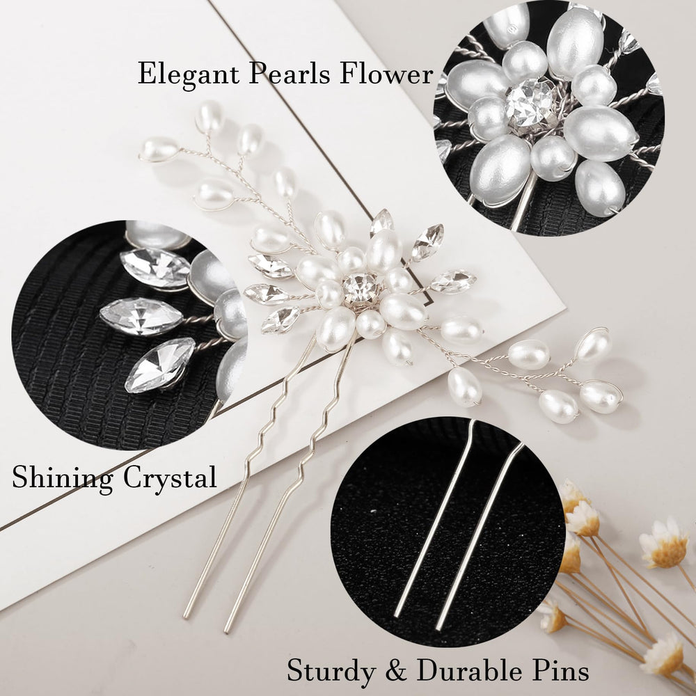 ULTIMUTE detalle perlas y cristales para glamour suave en peinado