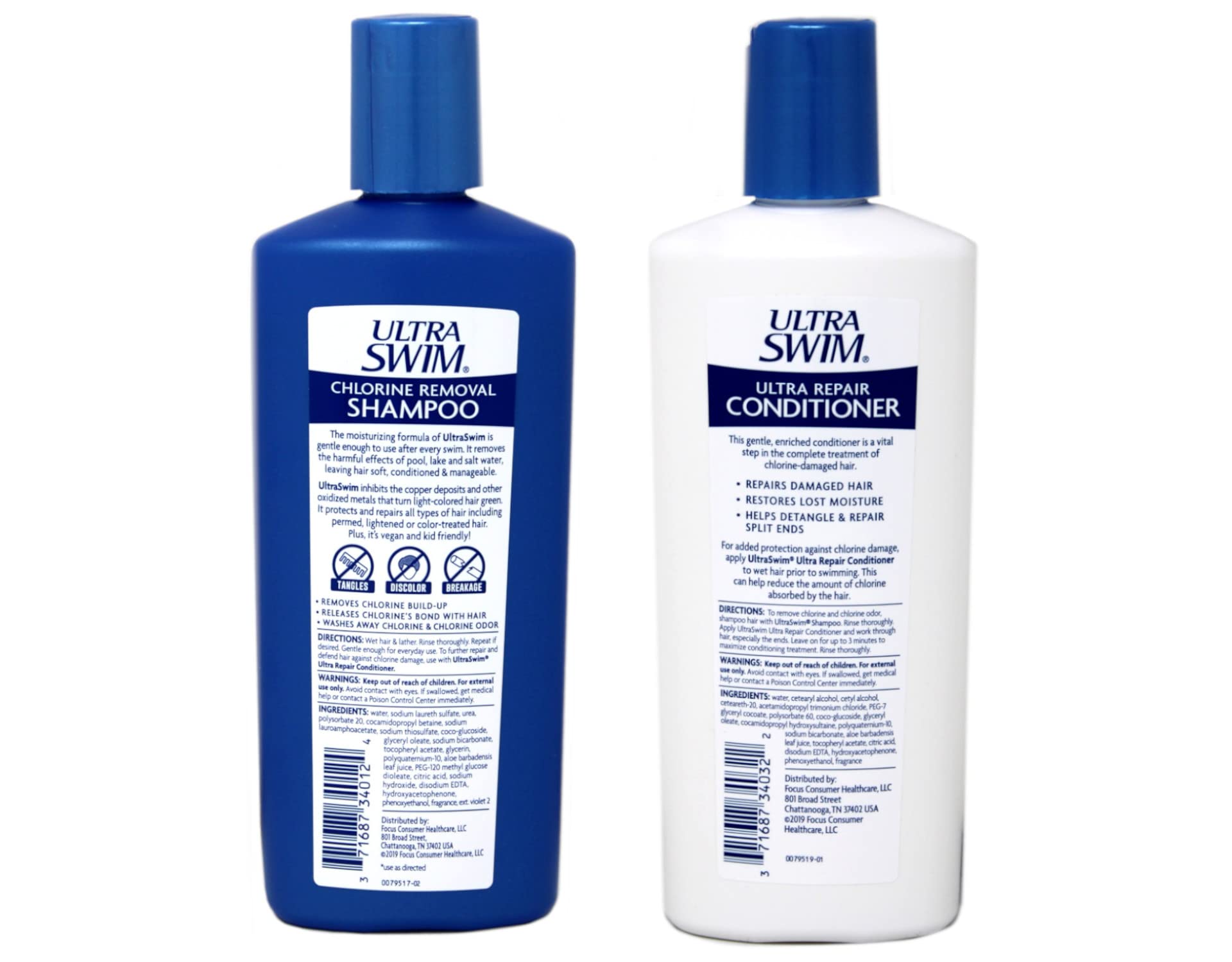 UltraSwim dúo reparación acondicionador botella: desenreda y suaviza el cabello, manejo diario.