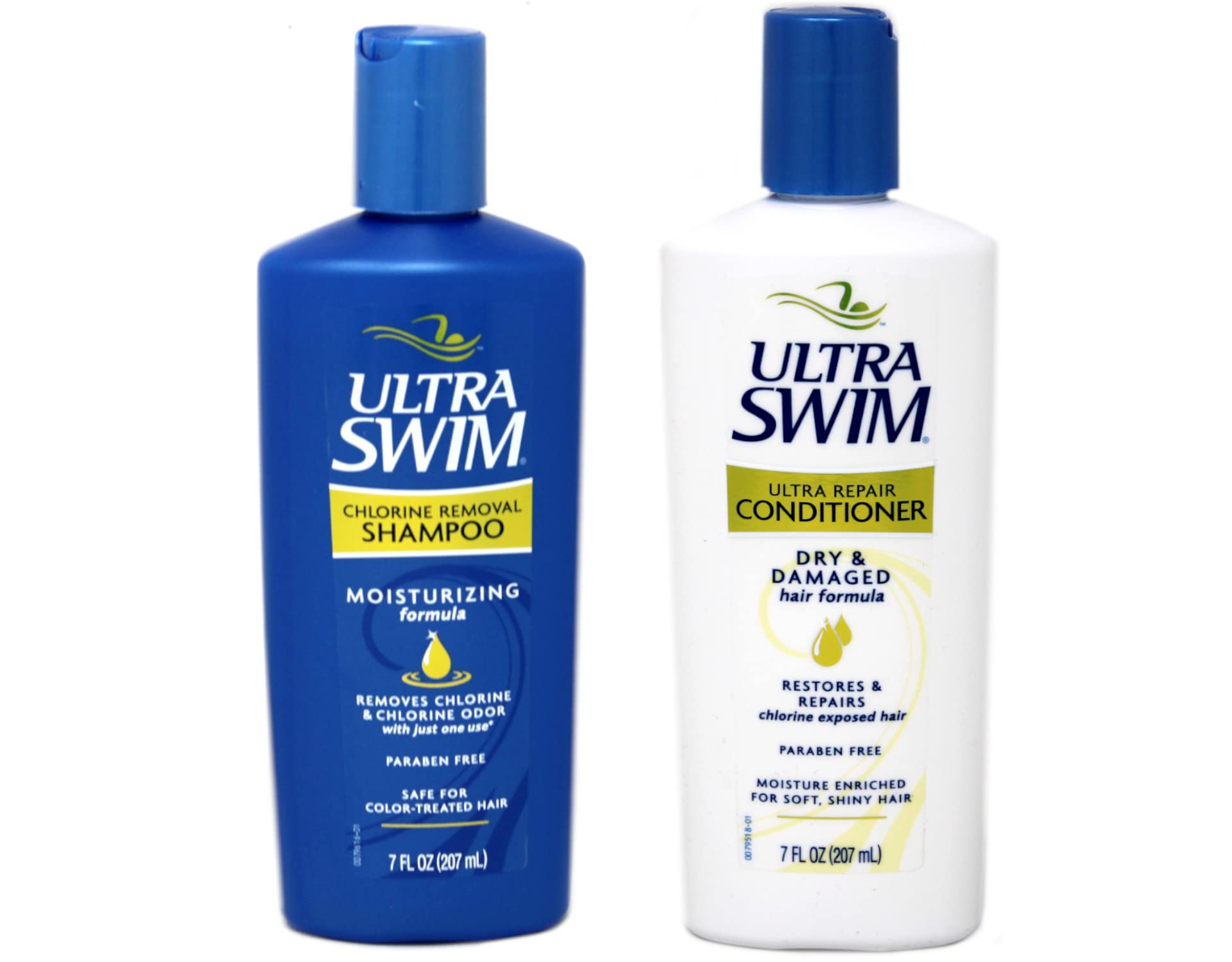 UltraSwim dúo reparación champú botella: textura cremosa y limpieza suave para cabello dañado.