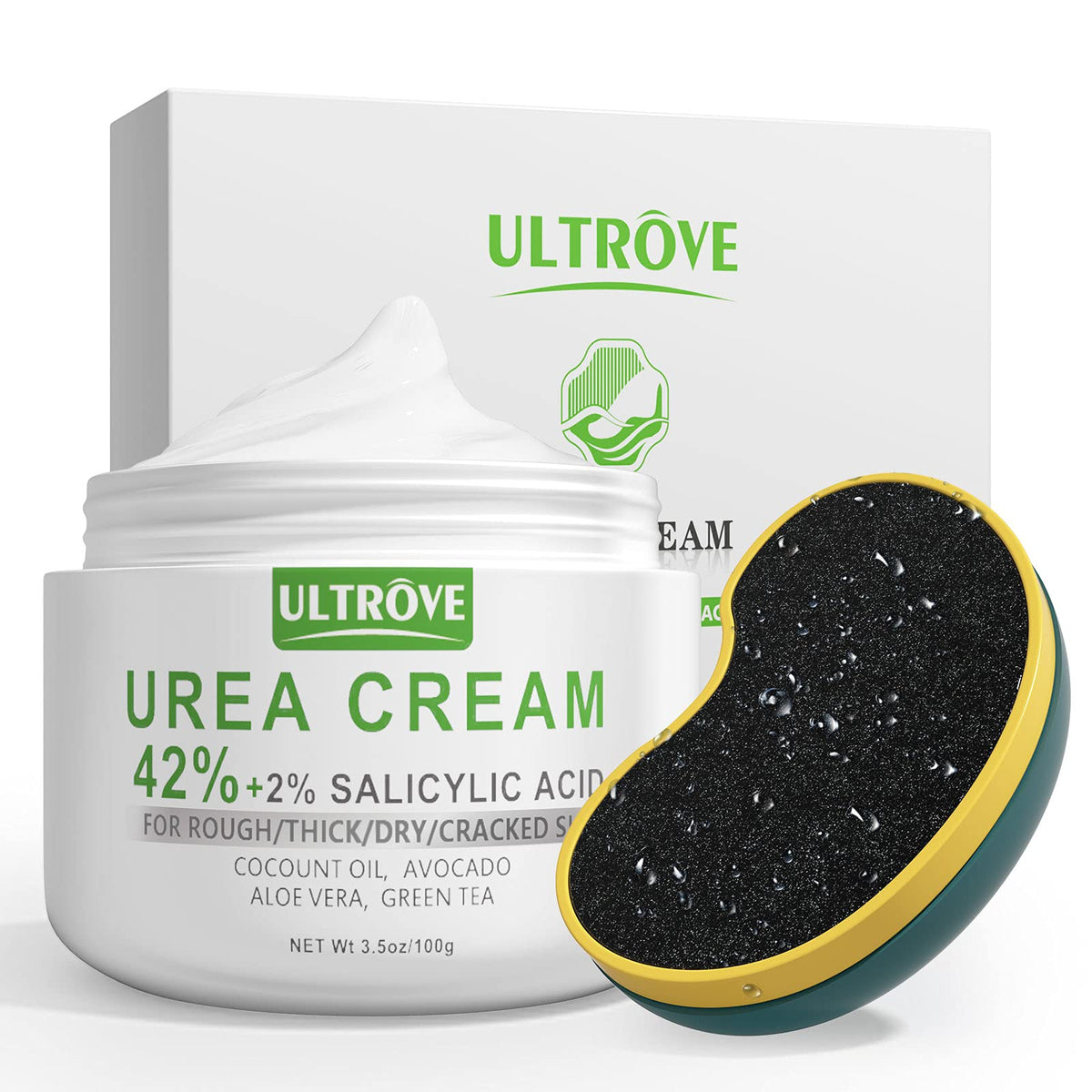 Ultrove crema de urea 42% en frasco para pies suaves.