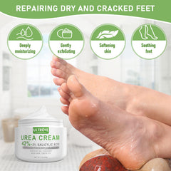 Aplicación manual de Ultrove Urea Cream 42% facilita absorción.
