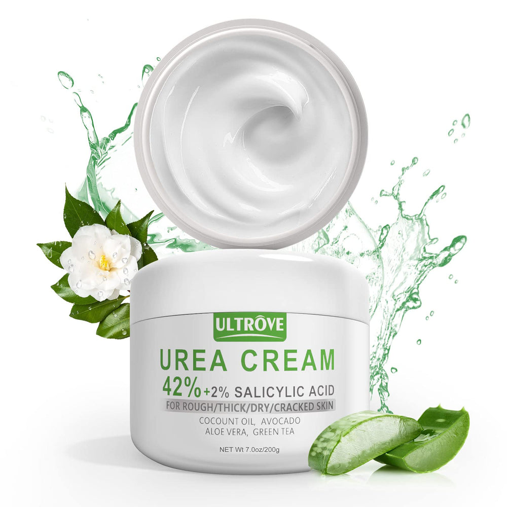 Ultrove Urea Cream 42% en frasco frente, hidratación profunda para piel seca.