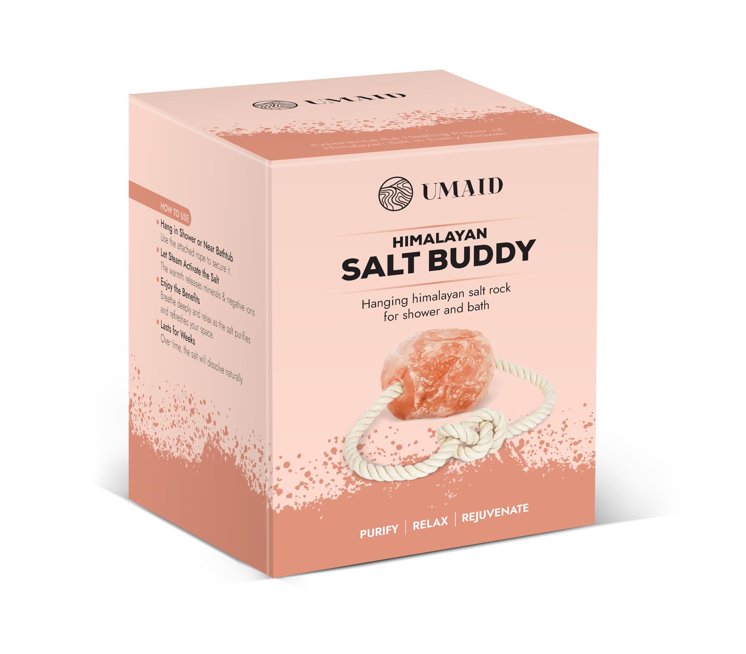 UMAID Sal Himalaya Buddy diseño artesanal; pieza única para autocuidado consciente.