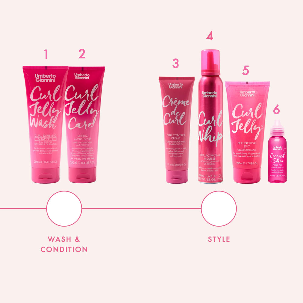 Envase de 150 ml de Umberto Giannini Creme De Curl para uso diario