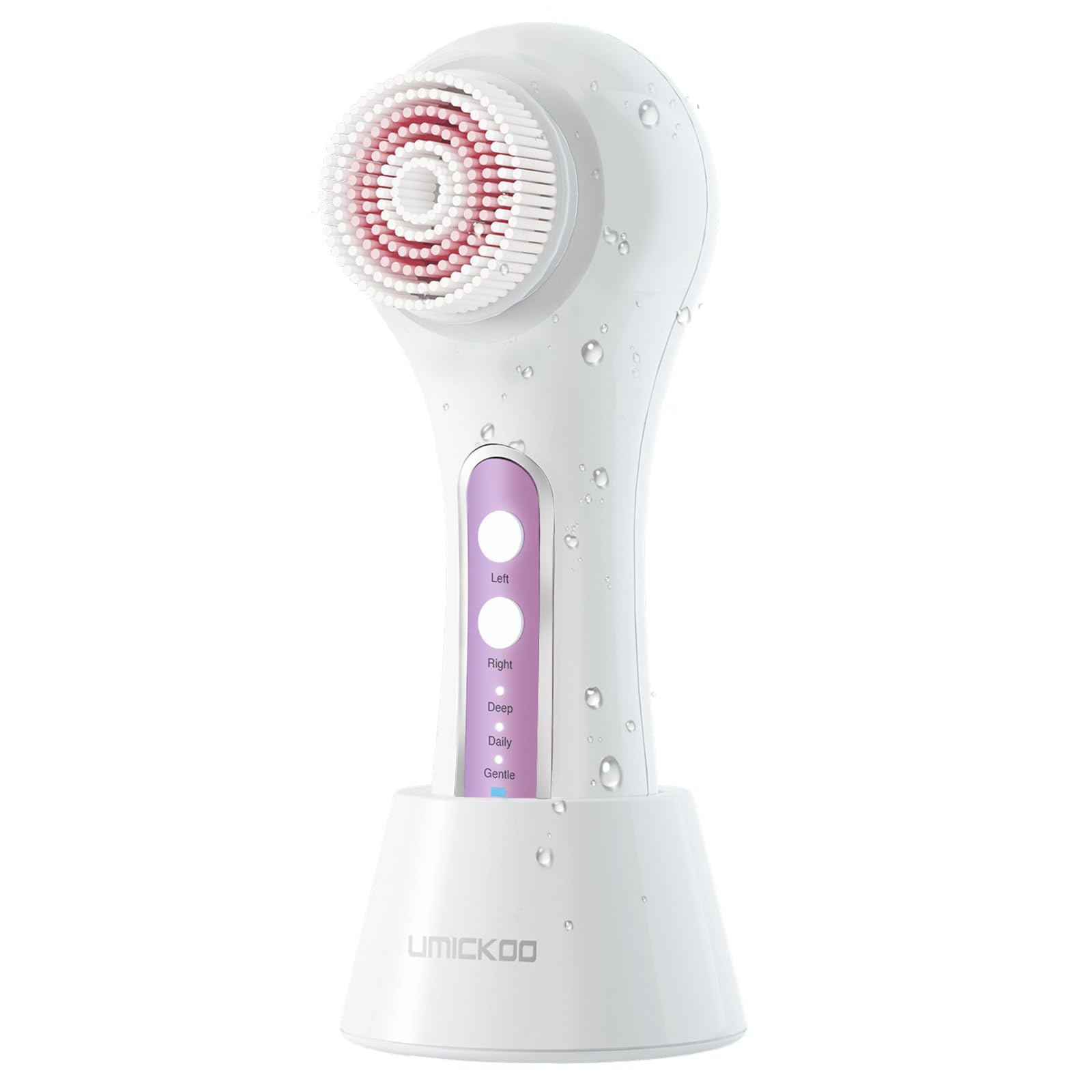 UMICKOO Cepillo facial rotación doble para limpieza profunda y suave