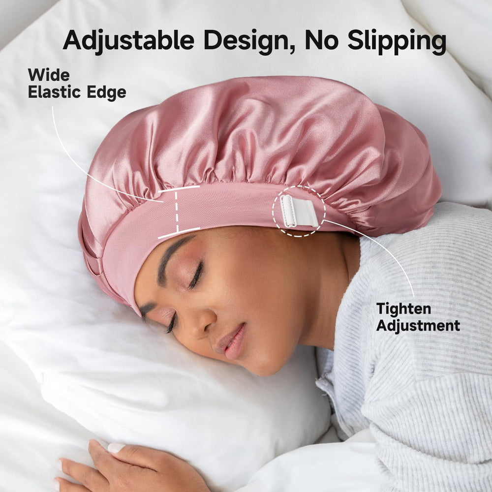 Banda elástica ajustable Umisleep mantiene el gorro en su lugar toda la noche.