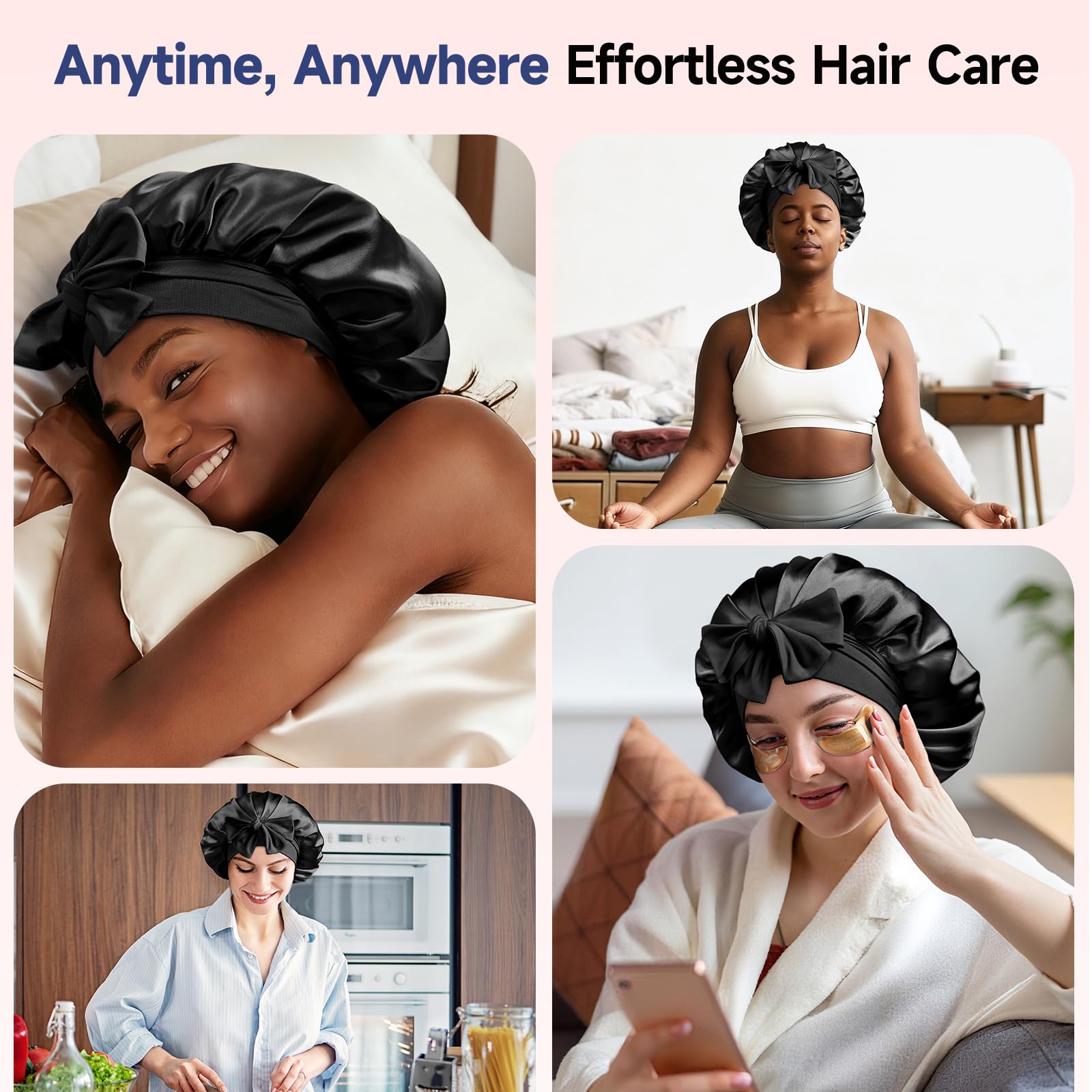 Umisleep bonete para cabello rizado ofrece protección durante la noche