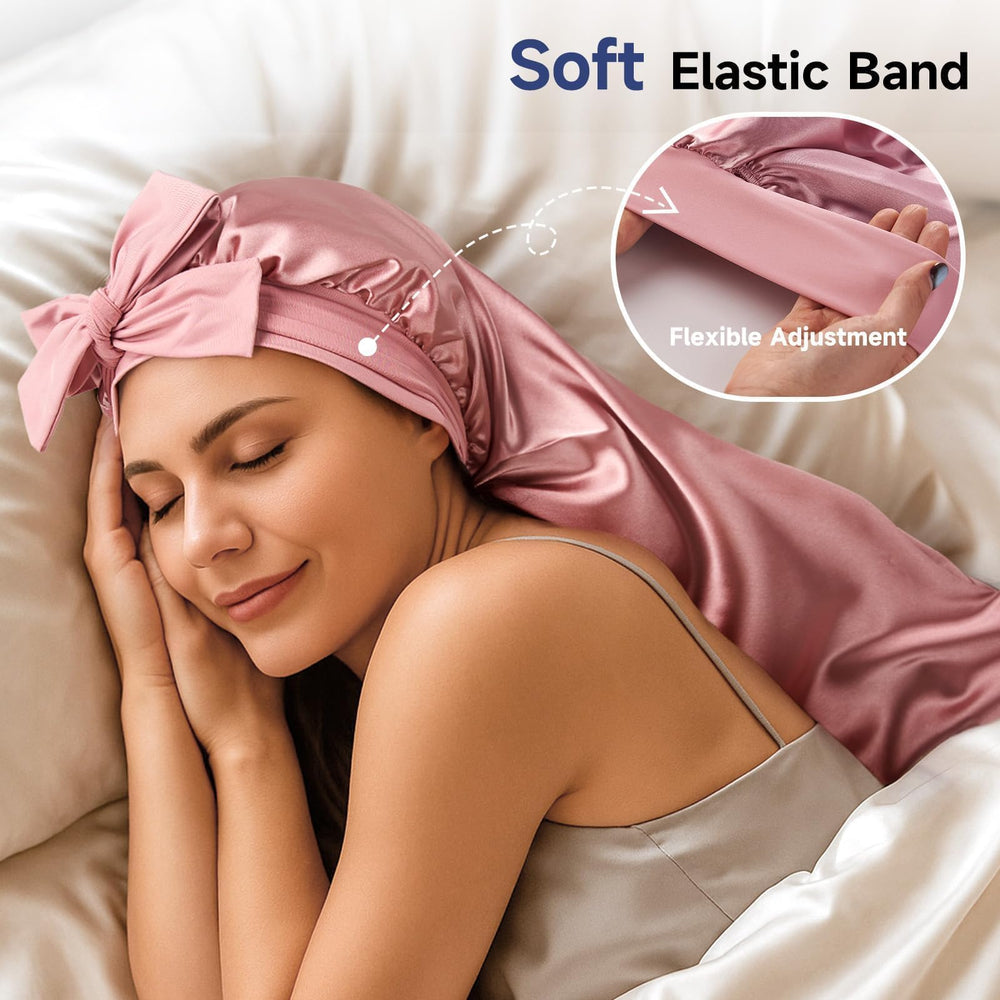 Protection cheveux soie Umisleep garde l’hydratation et réduit les frottements nocturnes.