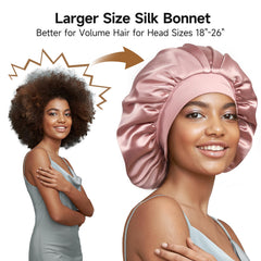 Gorro de seda grande Umisleep ideal para cabellos largos y rizados.