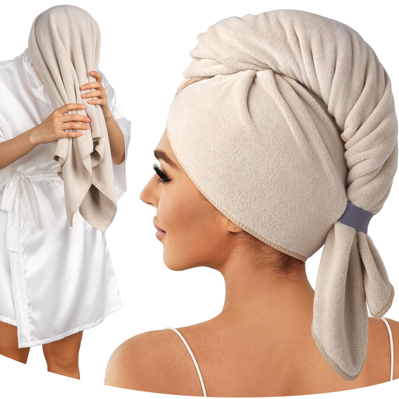 Umisleep: toalla de microfibra absorbente para cabello, secado rápido y suave.