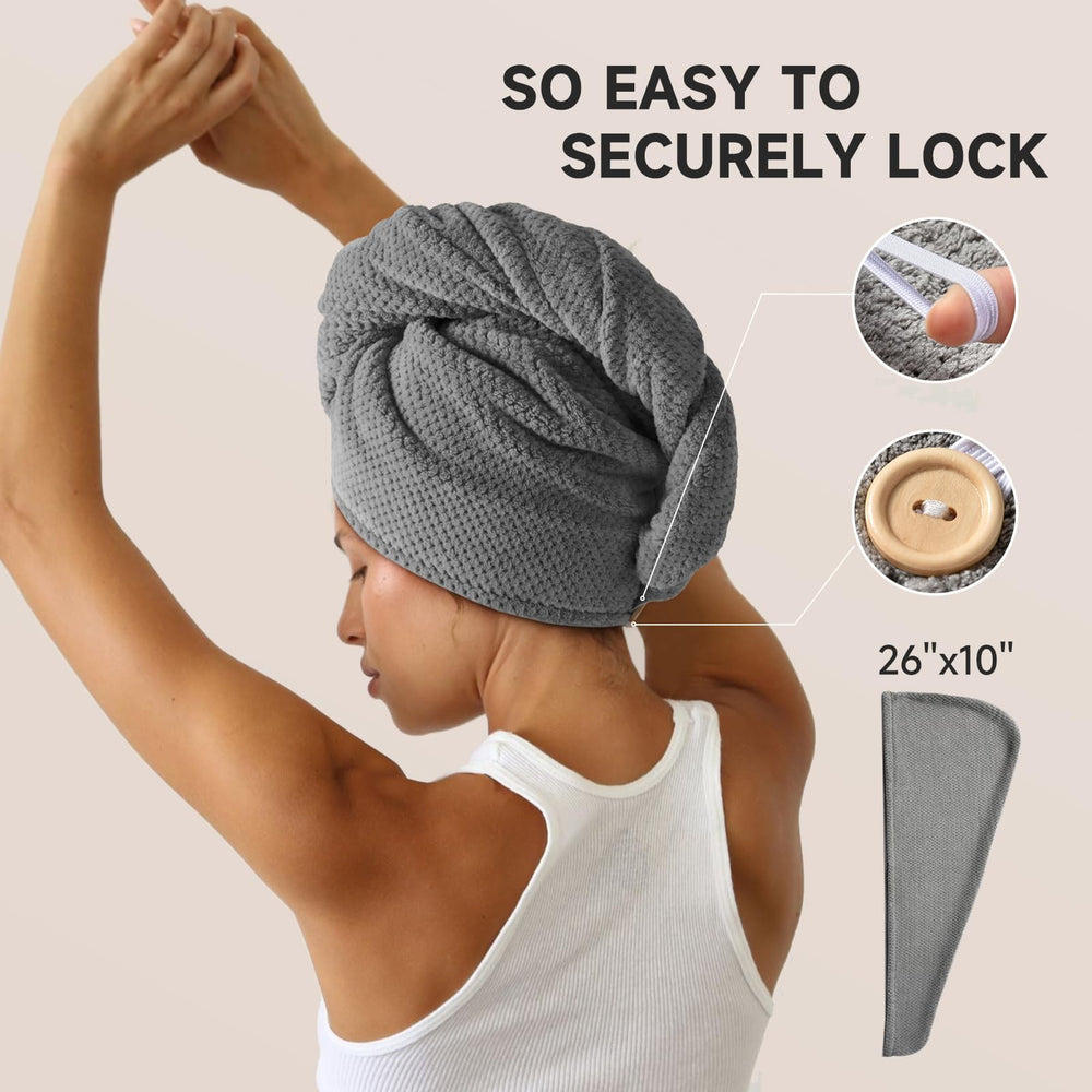 Toalla suave de microfibra Umisleep para cabello sensible.