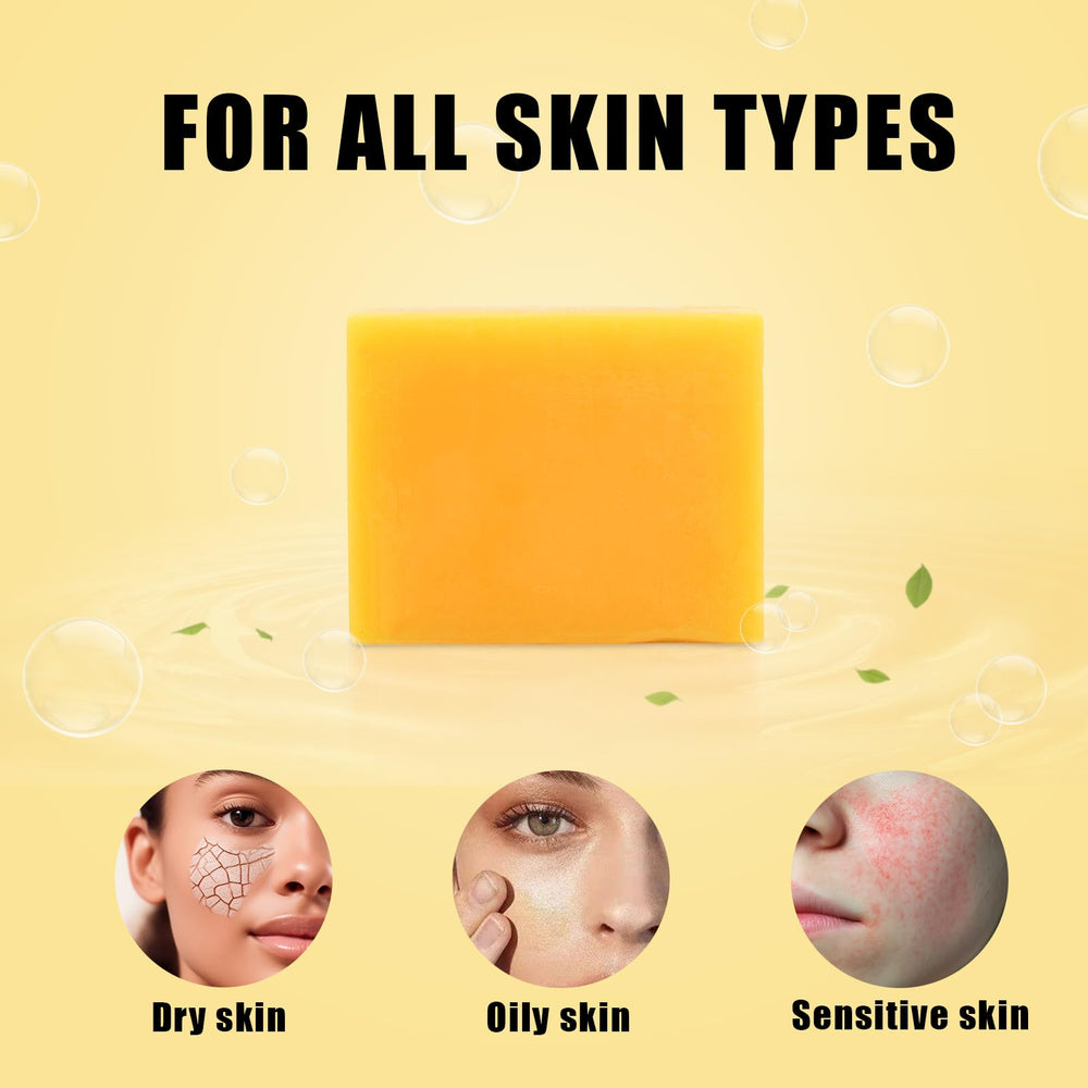 Umpeimvon jabón de cúrcuma hidratante para rostro y cuerpo.