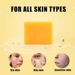 Umpeimvon jabón de cúrcuma hidratante para rostro y cuerpo.