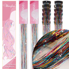 Umylar brillo arcoíris con abrazadera, ideal para cambios de look en fiestas.