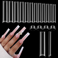 UNA GELLA: 504 piezas, uñas cuadradas 3XL para looks audaces.