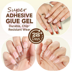UNA GELLA: aplicación de pegamento como base de gel para uñas.