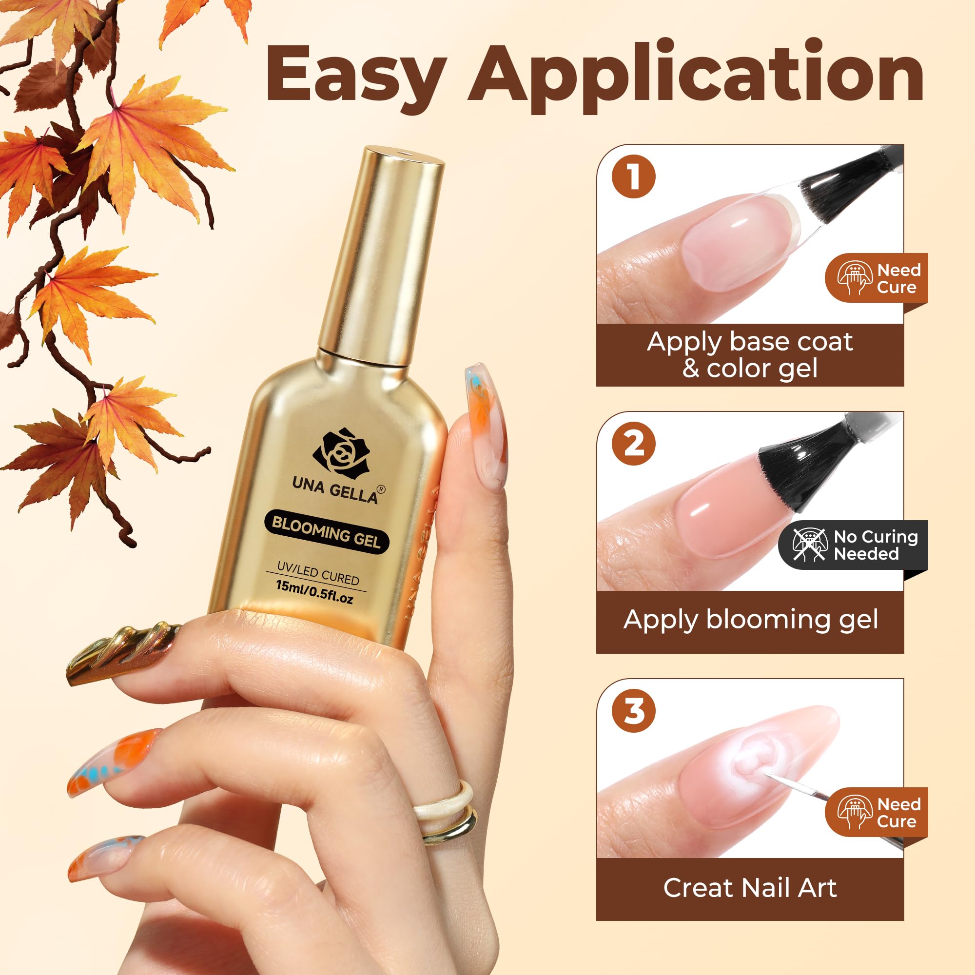 UNA GELLA Blooming Gel: arte suave para principiantes con resultados nítidos.