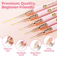 Detalle 11 mm para patrones delicados en uñas con UNA GELLA
