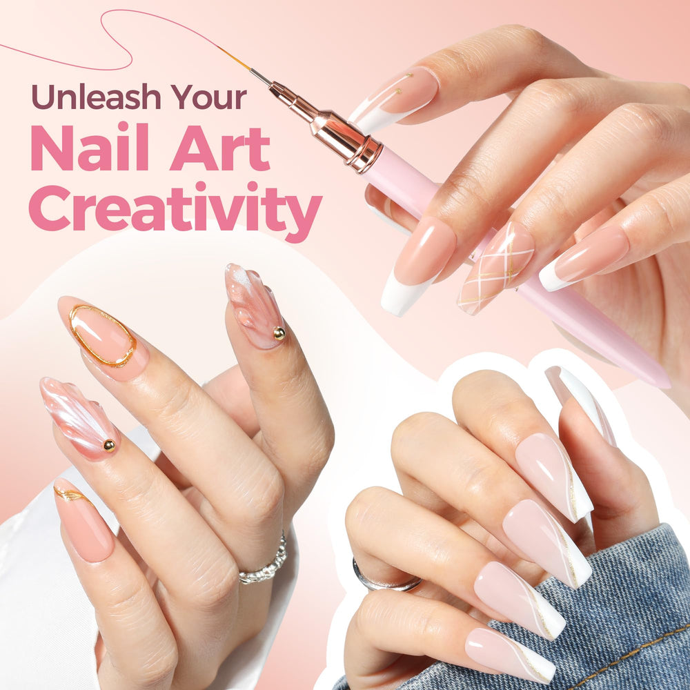 Detalle 7 mm para lineas finas en uñas con UNA GELLA