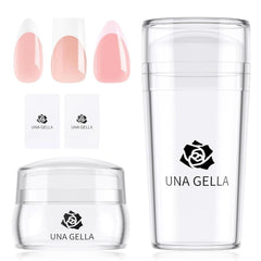 UNA GELLA estampa francesa en dedos para uñas, diseño rápido y limpio