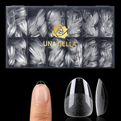 UNA GELLA caja de extensiones de almendra extras cortas, lista para manicura rápida