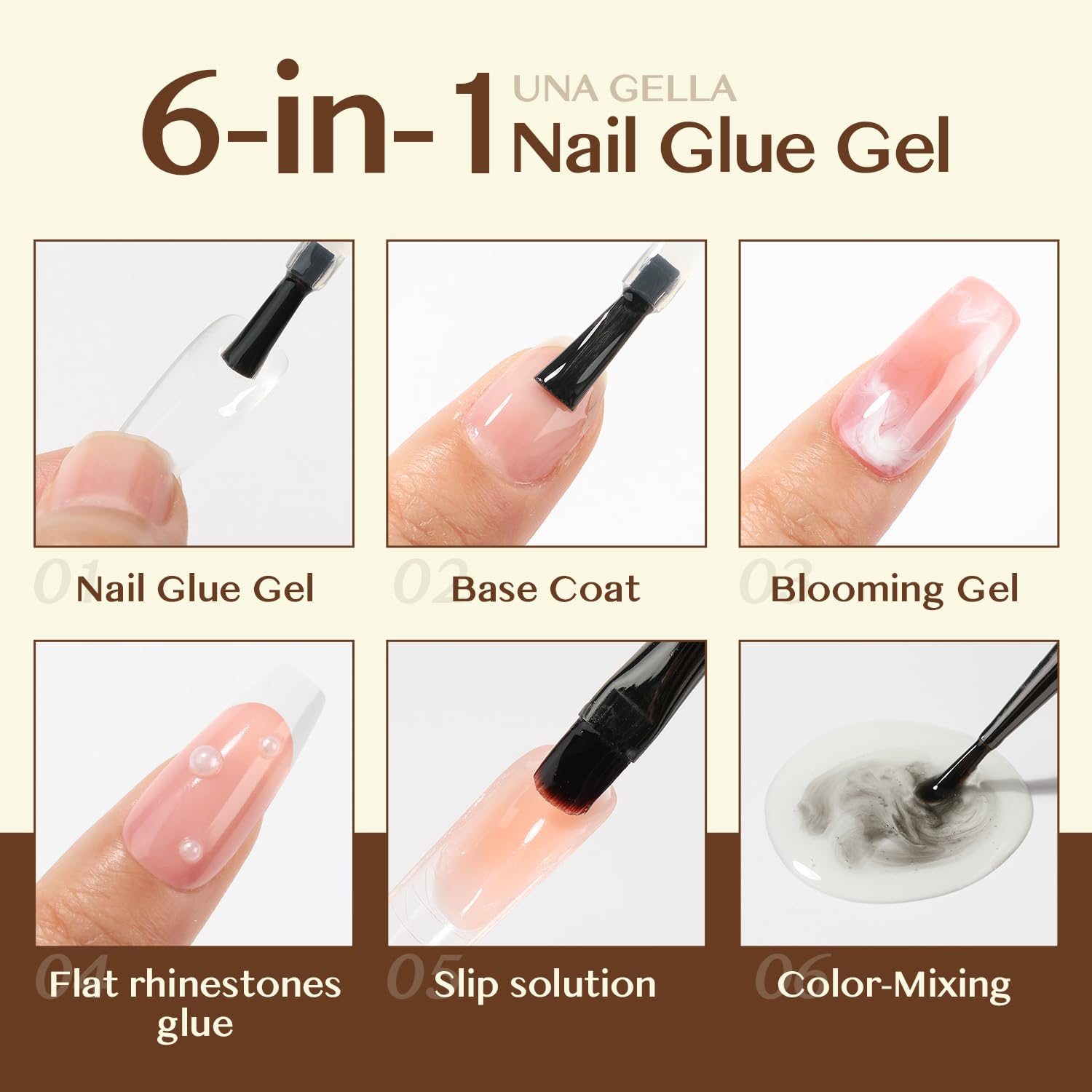 UNA GELLA: gel base para efecto de floración en uñas.