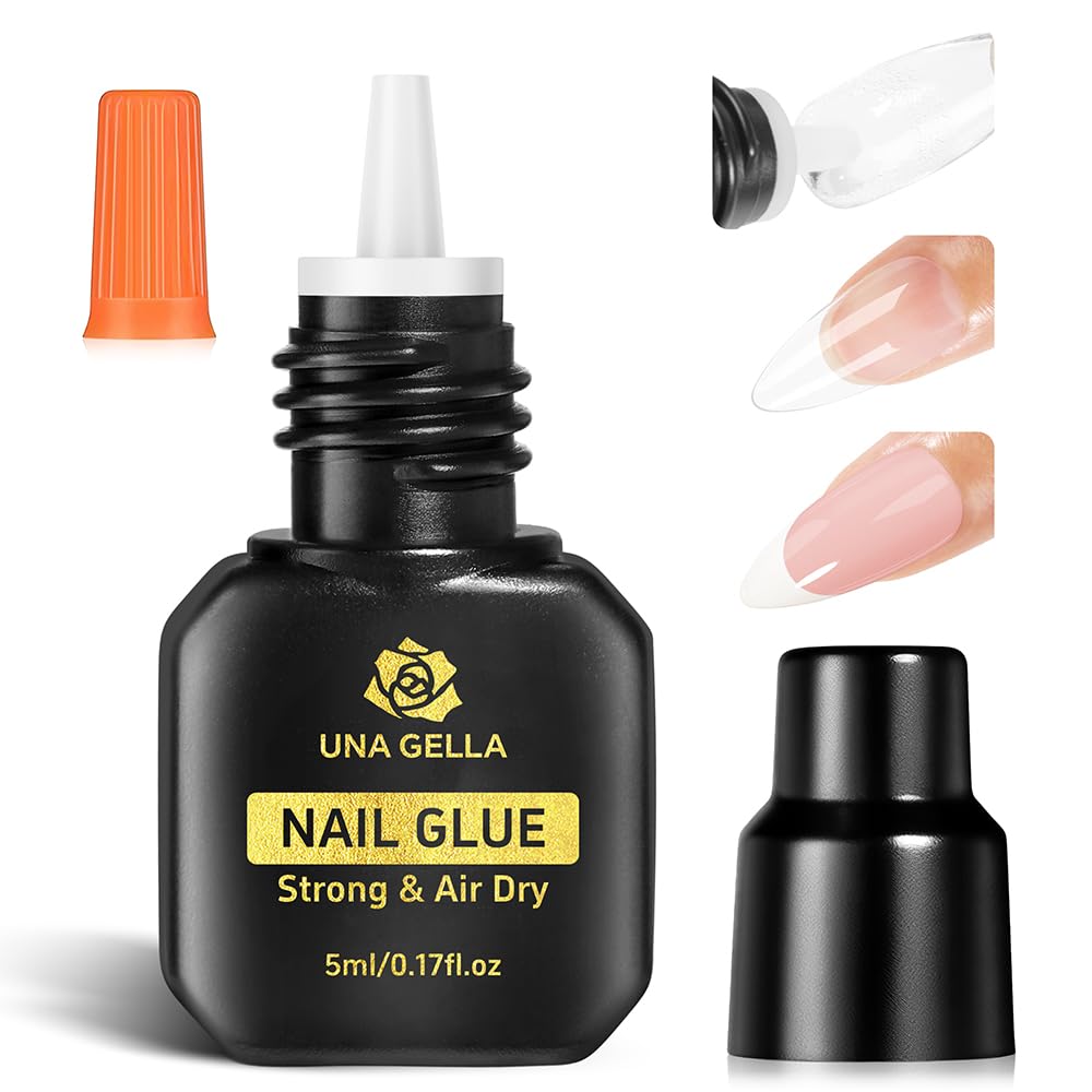 UNA GELLA pegamento uñas secado rápido para manicuras duraderas